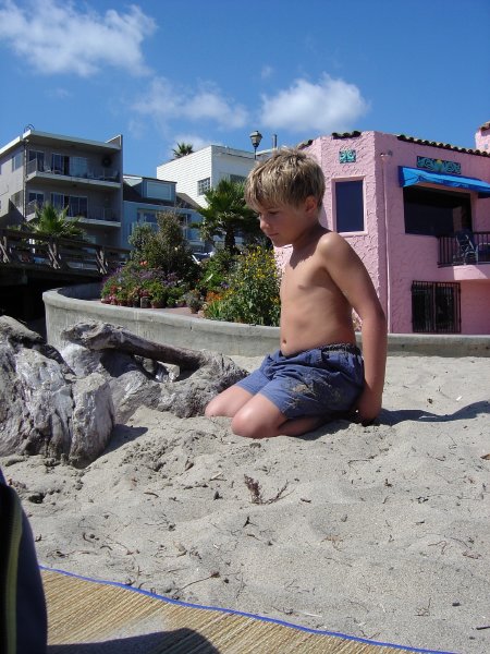 contemplating sandcastles
