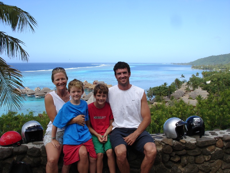 The Elste Family, Amy, Charlie, Severin & Ed on Moorea