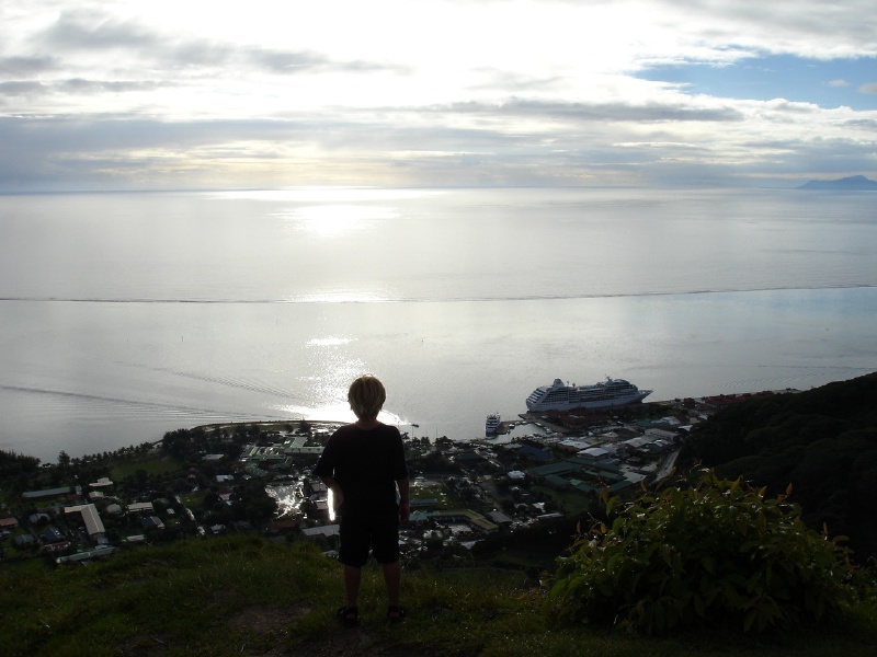 Raiatea view point overlooking the town of Uturoa.