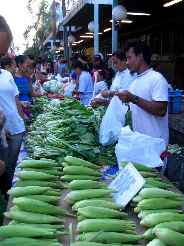 Fresh produce at the outdoor market.