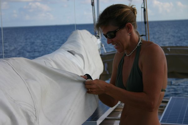 A stitch in time - repairing the main sail